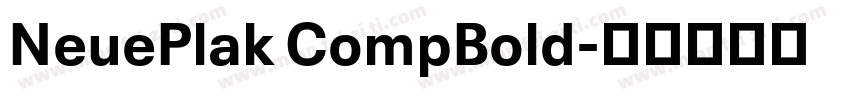 NeuePlak CompBold字体转换